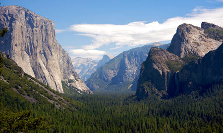 Yosemite, uitzicht over de vallei 