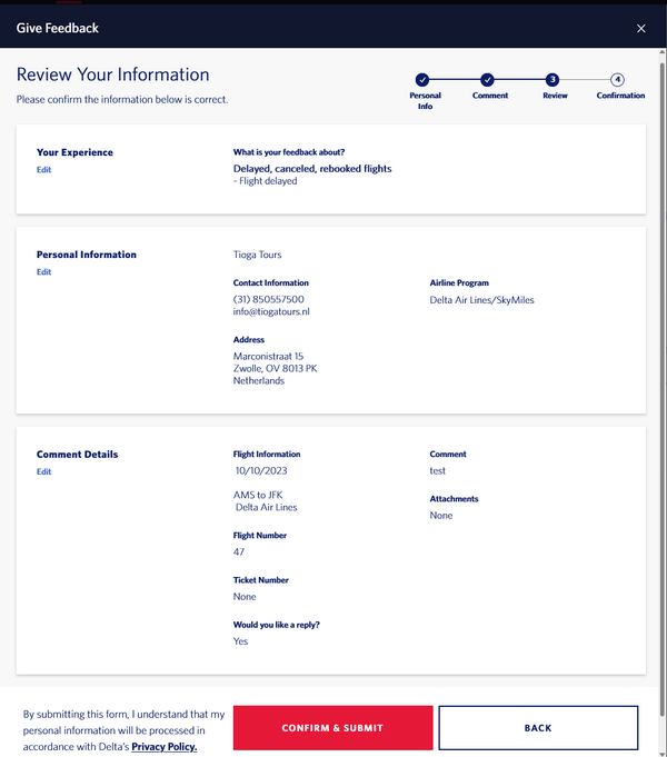Claim Delta indienen