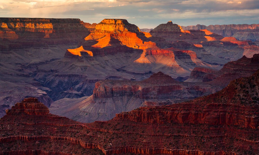 Zonsondergang in de Grand Canyon