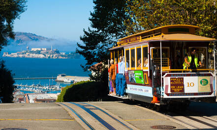 De cable cars van San Francisco zijn te zien in menige film