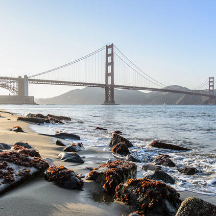 Golden Gate Bridge vanaf Crissy Field