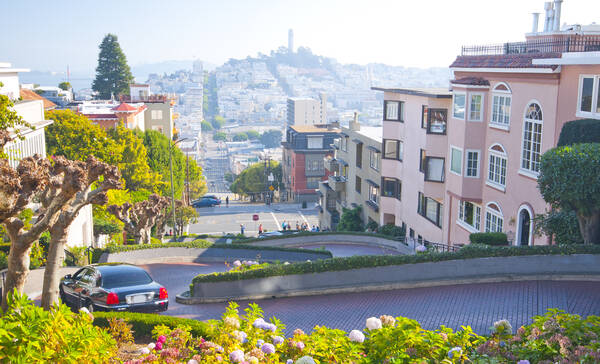 Lombard Street is het kronkeligste straatje van San Francisco