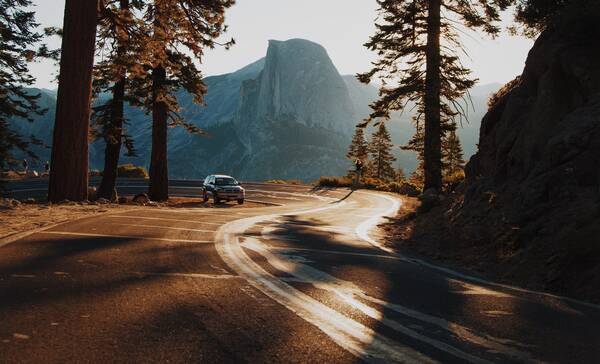 Merced bij Yosemite, Californie