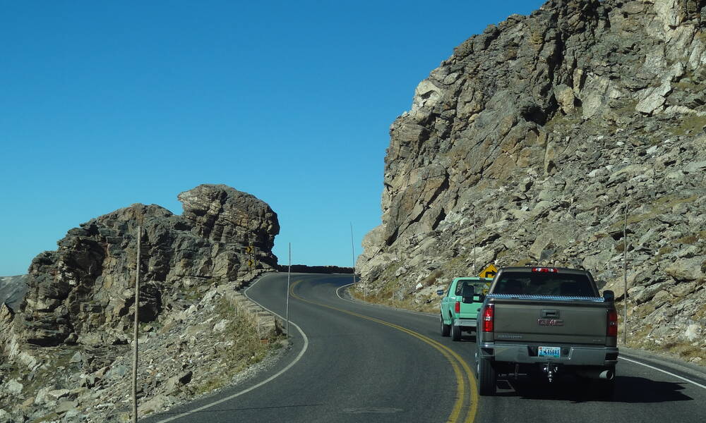 Rock Cut in Rocky Mountain National Park aan de Trail Ridge Road