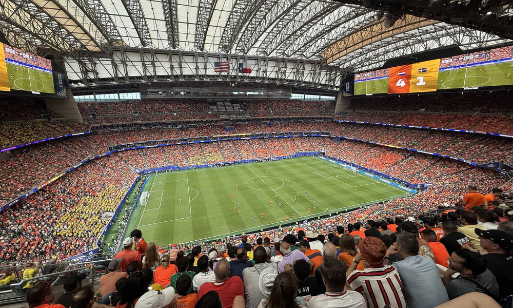 Nederland-Zweden Het stadion in Houston
