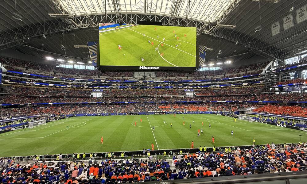Het stadion in Dallas