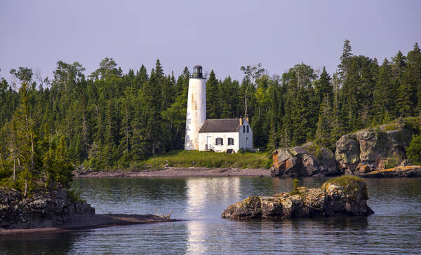 Rock Island Lighthouse bij Rock Harbor, Isle Royale