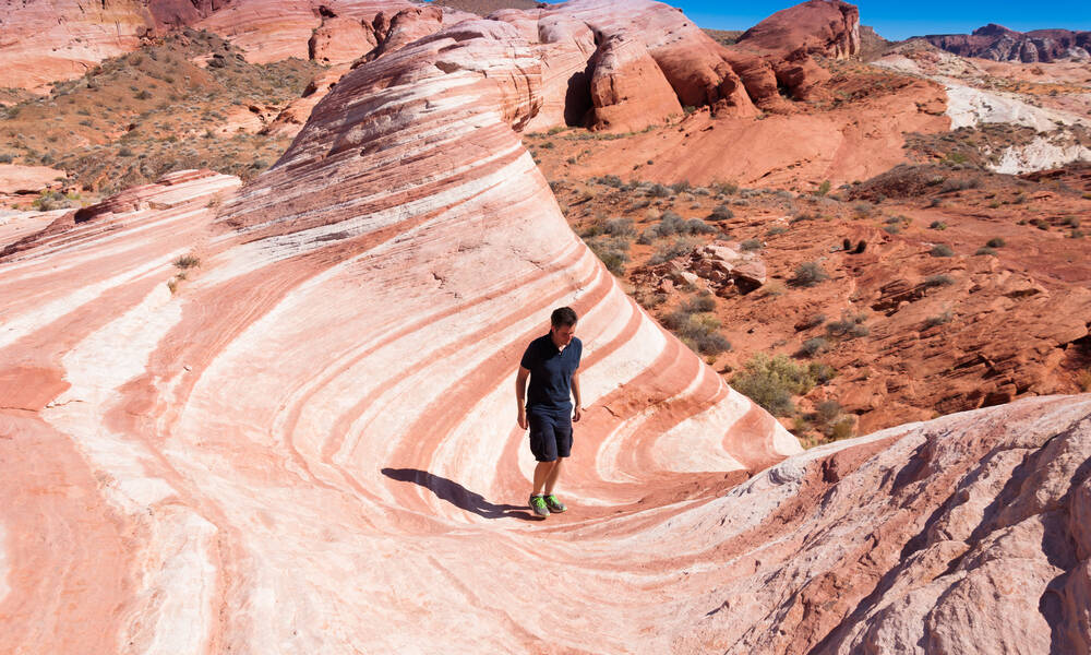 Fire Wave in Valley of Fire State Park bij Las Vegas, Nevada
