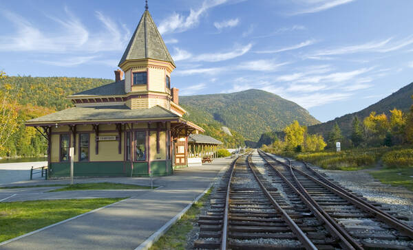 Conway Scenic Railroad in the White Mountains van New Hampshire