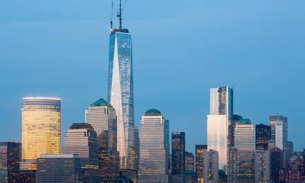 Veel films zijn opgenomen in New York, op de foto de skyline