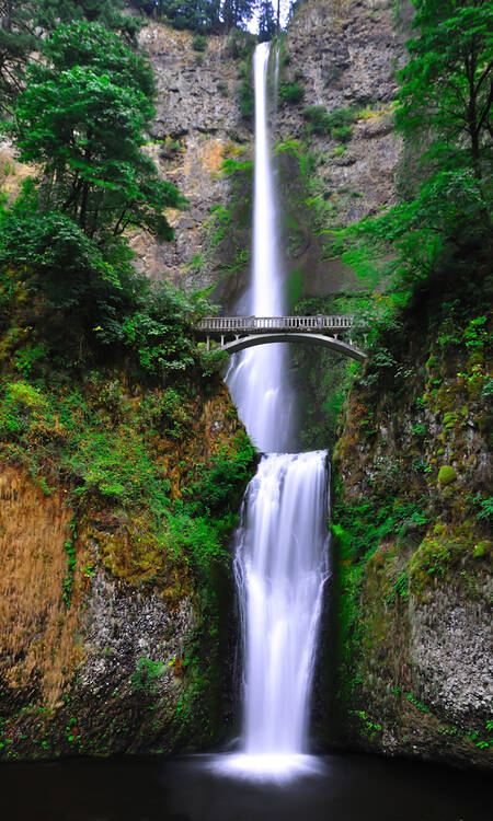 De Multnomah Falls nabij Portland, Oregon
