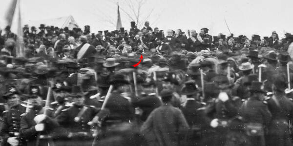Lincoln tijdens de Gettysburg Address