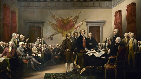 John Adams was belangrijk bij het opstellen van de Declaration of Independence, de Onafhankelijkheidsverklaring'