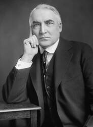 Portret van president Warren Gamaliel Harding, president van de VS 1921-1923 )