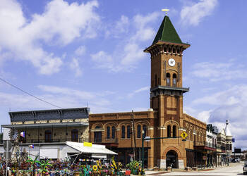 Oude gebouwen historisch centrum Grapevine