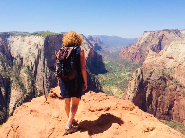 Uitzicht over de grote kloof van Zion National Park