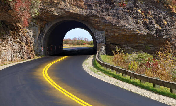 Tunnel bij Blue Ridge Parkway, Virginia