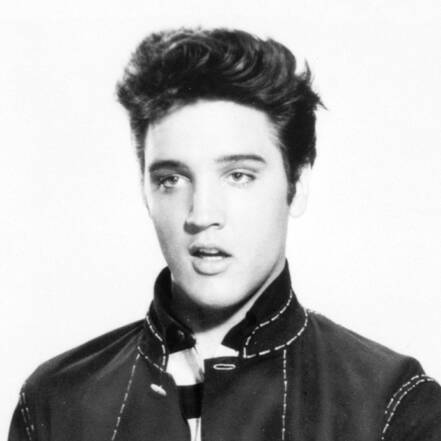 Portret van Elvis in 1957