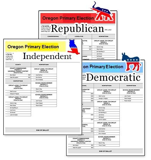 Stembiljet primary in Oregon: democraat of republikein?