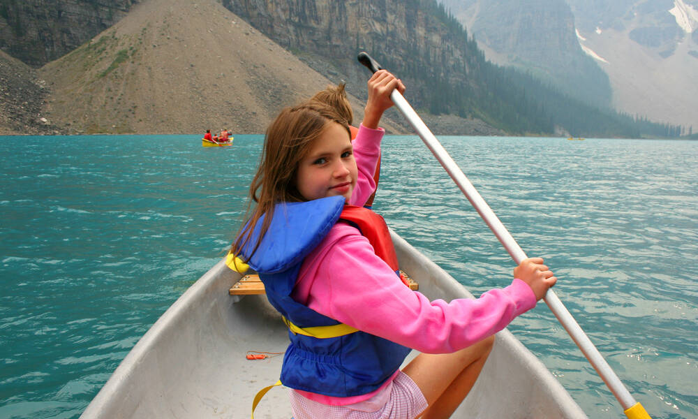Kinderen in Banff West-Canada