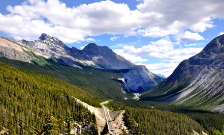 Icefields Parkway in Banff National Park, Alberta