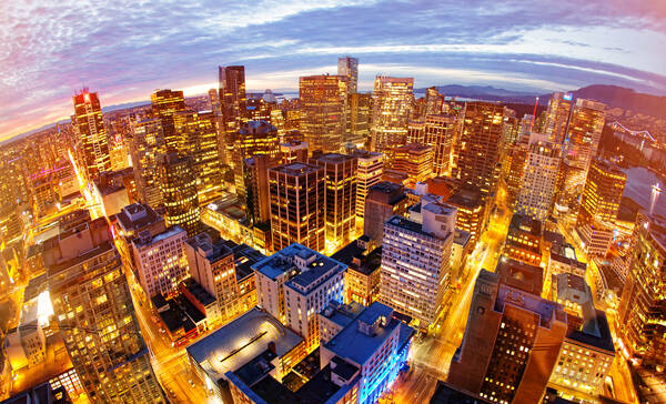 Vancouver, bekijk het uitzicht vanuit de Lookout Vancouver