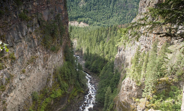 Saphats Creek Falls in Wells Gray Provincial Park