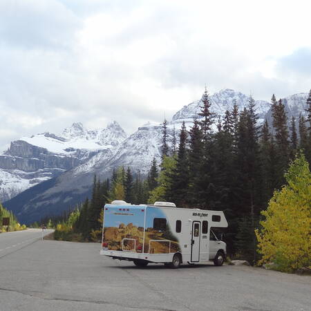 Campings in winters West-Canada