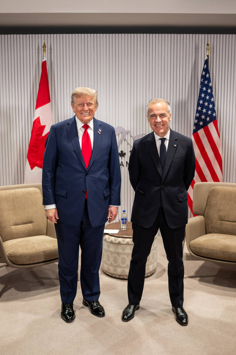 Donald Trump en Mark Carney Carney