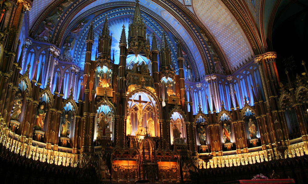 Notre Dame, beroemde attractie in Montéal