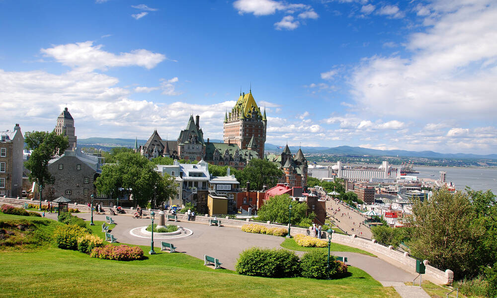Uitzicht op Quebec City met Chateau Frontenac