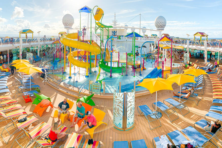 Royal Caribbean schip van bovenaf
