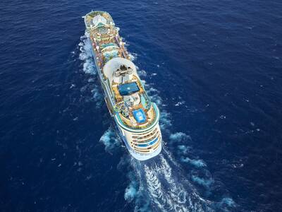 Freedom of the Seas van bovenaf