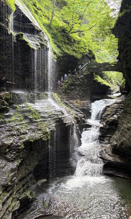 Watkins Glen Gorge trail watervallen met kloof