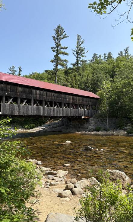Overdekte brug in de White Mountains
