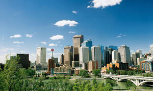 Calgary city skyline hop-on hop-off