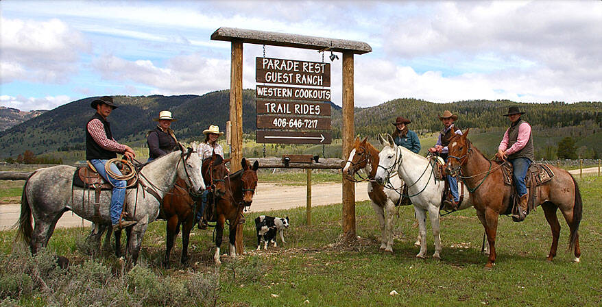 Paardrijden op een ranch